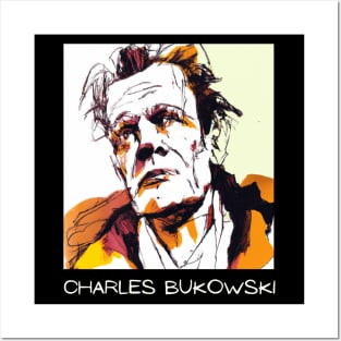 Charles Bukowski T Shirt Design Posters and Art